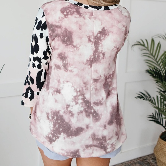 Destiny Tie Dye Animal Top - Picture 2 of 2
